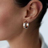 Trio Color Ring Küpe