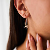 At Figürlü Ataç Küpe