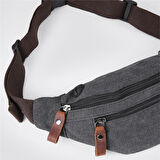 Ççs 31517 Sport Kanvas Bel Çantası Siyah