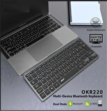 Acer OKR220 Siyah MultiDevice Dual Mode 2.4GHZ Bluetooth Klavye (Smart Tv)(Android) 