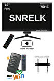 SNRELK 19'' 49 EKRAN PRO DAHİLİ HOPARLÖR (DAHİLİ WİFİ) UYDU ALICISI FULL SET TV MONİTÖR