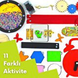Aktivite Eğitim Tahtası(sarı),montesori,busy Board,ahşap Oyuncak