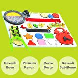 Aktivite Eğitim Tahtası(sarı),montesori,busy Board,ahşap Oyuncak