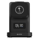 S-Link Sw-Cwf130 Siyah Telefon Kulaklık Akıllı Saat 15W 3 İn 1 Magsafe Led Logo Kablosuz Şarj Cihazı