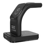 S-Link Sw-Cwf130 Siyah Telefon Kulaklık Akıllı Saat 15W 3 İn 1 Magsafe Led Logo Kablosuz Şarj Cihazı
