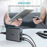 Anker Powerport 5 Hızlı Şarj Aleti Siyah