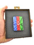 Azerbaycan Bayrak Baskılı Benzinli Çakmak
