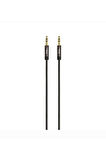2AK01 Stereo Premium Aux Ses Kablosu 3.5 mm 1 m - Siyah