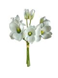 Yapay Çiçek Manolya Letex Eva Magnolia 33cm Pudra Uçuk Mavi