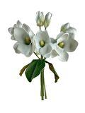Yapay Çiçek Manolya Letex Eva Magnolia 33cm Pudra Uçuk Mavi