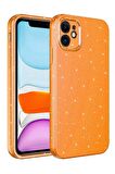 iPhone 12 Kılıf Kamera Korumalı Simli Parıltılı Lüks Silikon