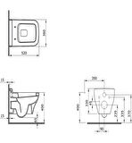 Scala Asma Klozet, Bocchi Yavaş Kapanan Kapak 1080-001-0128