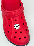Siyah Beyaz Futbol Topu Temalı Temalı Jibbitz Crocs Terlik Süsü
