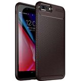 Apple Iphone 7 Plus / 8 Plus Karbon Desenli Negro Silikon Kılıf