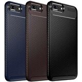 Apple Iphone 7 Plus / 8 Plus Karbon Desenli Negro Silikon Kılıf