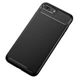 Apple Iphone 7 Plus / 8 Plus Karbon Desenli Negro Silikon Kılıf
