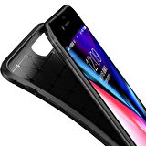 Apple Iphone 7 Plus / 8 Plus Karbon Desenli Negro Silikon Kılıf