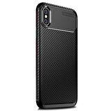 Apple Iphone X Max / XS Max Karbon Desenli Negro Silikon Kılıf