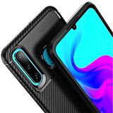 Huawei P30 Lite Karbon Desenli Negro Silikon Kılıf