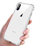 Apple IPhone XS Shock Absorbing Darbe Emicili Şeffaf Silikon Kılıf