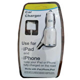 Smart Tech Apple IPhone Uyumlu 4 ve IPAD 2 / IPad 3 / IPad 4 Araç Şarj Cihazı