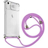 Apple iPhone 6 İp Askılı Şeffaf Kamera Korumalı Kılıf