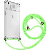 Apple iPhone 6 İp Askılı Şeffaf Kamera Korumalı Kılıf
