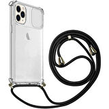Apple iPhone 11 Pro İp Askılı Şeffaf Kamera Korumalı Kılıf