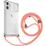 Apple iPhone 11 İp Askılı Şeffaf Kamera Korumalı Kılıf