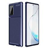 Samsung Galaxy Note 20 Plus Karbon Desenli Negro Silikon Kılıf