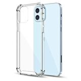 Apple IPhone 12 Mini Shock Absorbing Darbe Emicili Şeffaf Silikon Kılıf