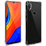 Huawei Y6S 2019 Shock Absorbing Darbe Emicili Şeffaf Silikon Kılıf