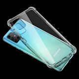 Samsung Galaxy A71 Shock Absorbing Darbe Emicili Şeffaf Silikon Kılıf