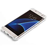 Samsung Galaxy S7 Edge Shock Absorbing Darbe Emicili Şeffaf Silikon Kılıf