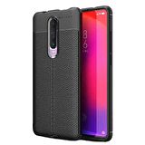 Xiaomi Redmi K30 Deri Görünümlü Firo Silikon Kılıf