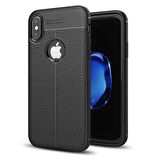 Apple iPhone XS Max Deri Görünümlü Firo Silikon Kılıf