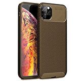 Apple iPhone 11 Pro Max Karbon Desenli Negro Silikon Kılıf