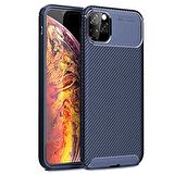 Apple iPhone 11 Pro Max Karbon Desenli Negro Silikon Kılıf