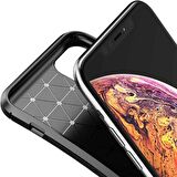 Apple Iphone 12 Pro Karbon Desenli Negro Silikon Kılıf