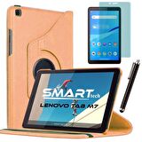 Lenovo Tab M7 7 inç Standlı Tablet Kılıfı Ekran Koruyucu Kalem Set
