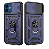 Apple iPhone 12 Mini Uyumlu Kızaklı Kamera Korumalı Tank Kılıf