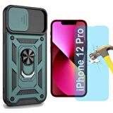 Apple iPhone 12 Pro Uyumlu Koruma Seti Tank Kılıf ve Nano Cam Set
