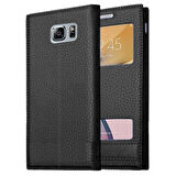 Samsung Galaxy Note 5 Uyumlu Pencereli Kapaklı Magnum Kılıf