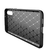 Apple iPhone XR Karbon Desenli Negro Silikon Kılıf