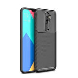 Oppo A5 2020 / A9 2020 Uyumlu Karbon Desenli Negro Silikon Kılıf