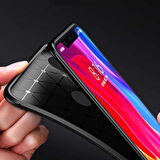 Xiaomi Mi Mix 3 Uyumlu Karbon Desenli Negro Silikon Kılıf