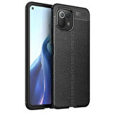 Xiaomi Mi 11 Deri Görünümlü Firo Silikon Kılıf