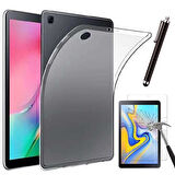 Samsung Galaxy Tab A SM T510 (2019) Uyumlu Şeffaf Kılıf Cam Kalem Set