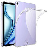 Apple iPad Air 13 M3 2025 Uyumlu A3268 A3269 Shock Darbe Emici Şeffaf Tablet Kılıfı