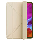 Apple iPad Air 5 Nesil Uyumlu A2588 A2589 A2591 Smart Cover Üçgen Stand Arkası Şeffaf Tablet Kılıfı